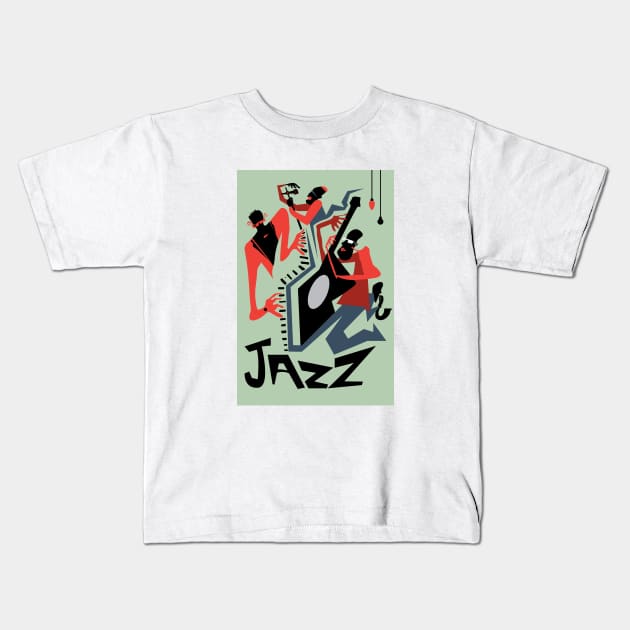 Jazz Quartet Kids T-Shirt by PLAYDIGITAL2020